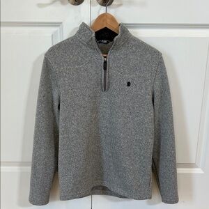 Men's Izod Gray Quarter-Zip Sweater, Men’s Small